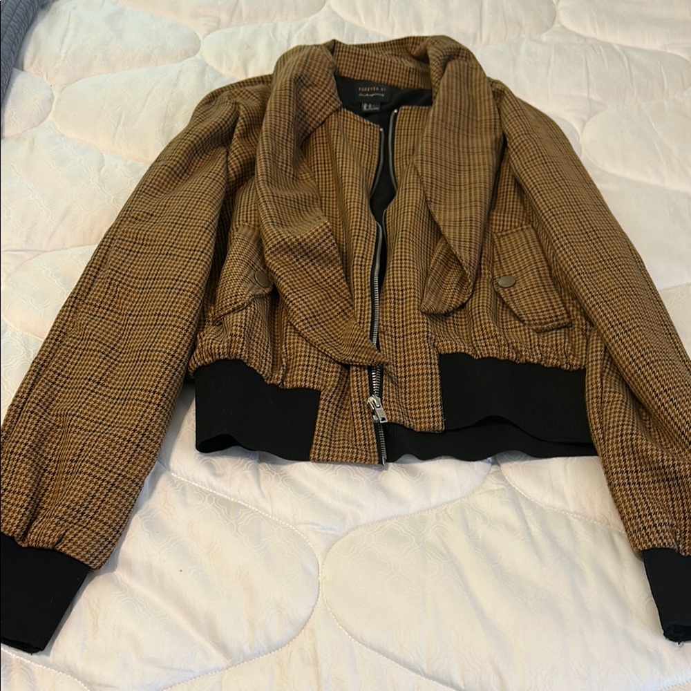 Forever 21 Brown Plaid Jacket